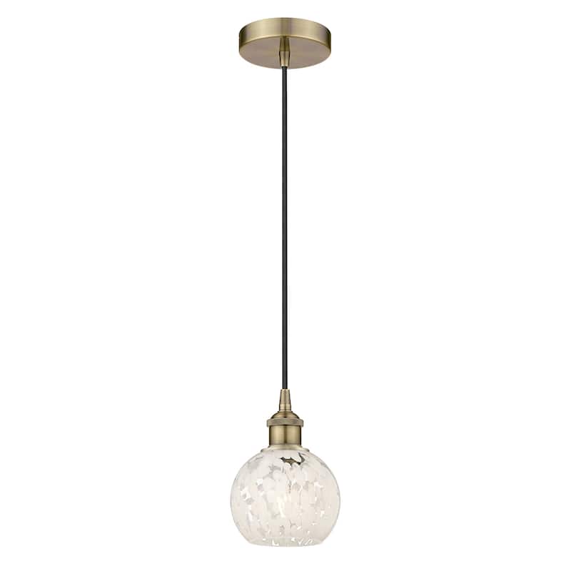 Innovations Lighting 616-1P 8 6 White Mouchette Pendant White