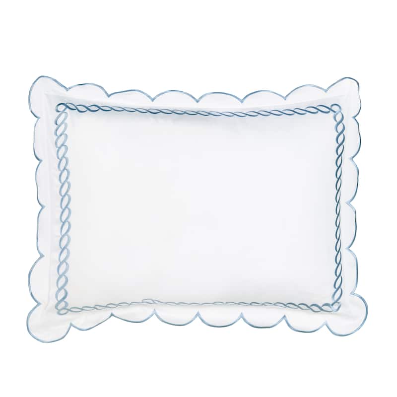 Home Sweet Home Collection 600TC Scallop and Rope Duvet Set and Sham