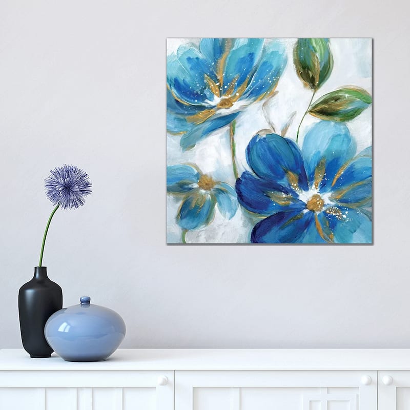 iCanvas "Flowering Blues II" by Nan Canvas Print - 18x18x1.5