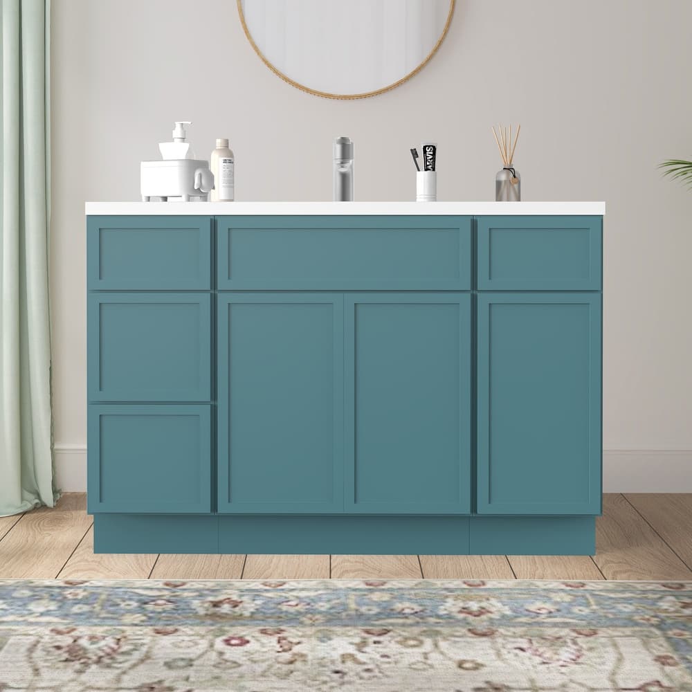 Vanity Art 63" Birch Freestanding Bathroom Vanity Cabinet without Top