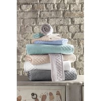 The Pioneer Woman 4 Piece Cotton Bath Towel Set, Soft Silver 