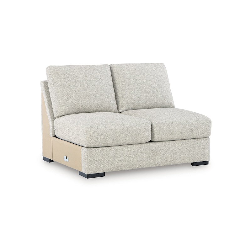 Signature Design by Ashley Laurelgrove Beige 3-Piece Double Chaise Sectional - 132" W x 68" D x 40" H