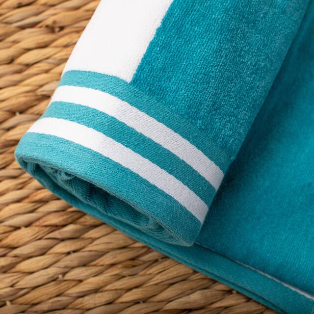 Miranda Haus Winslow Oversized Cabana Stripe 2 Piece Beach Towel