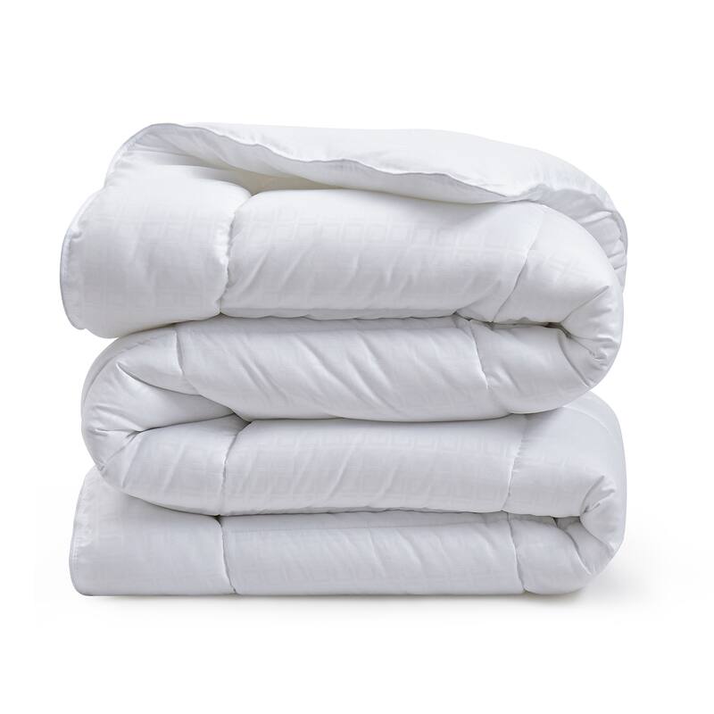 Simply Essential™ All Season Down Alternative Comforter with Grid-Pattern Jacquard