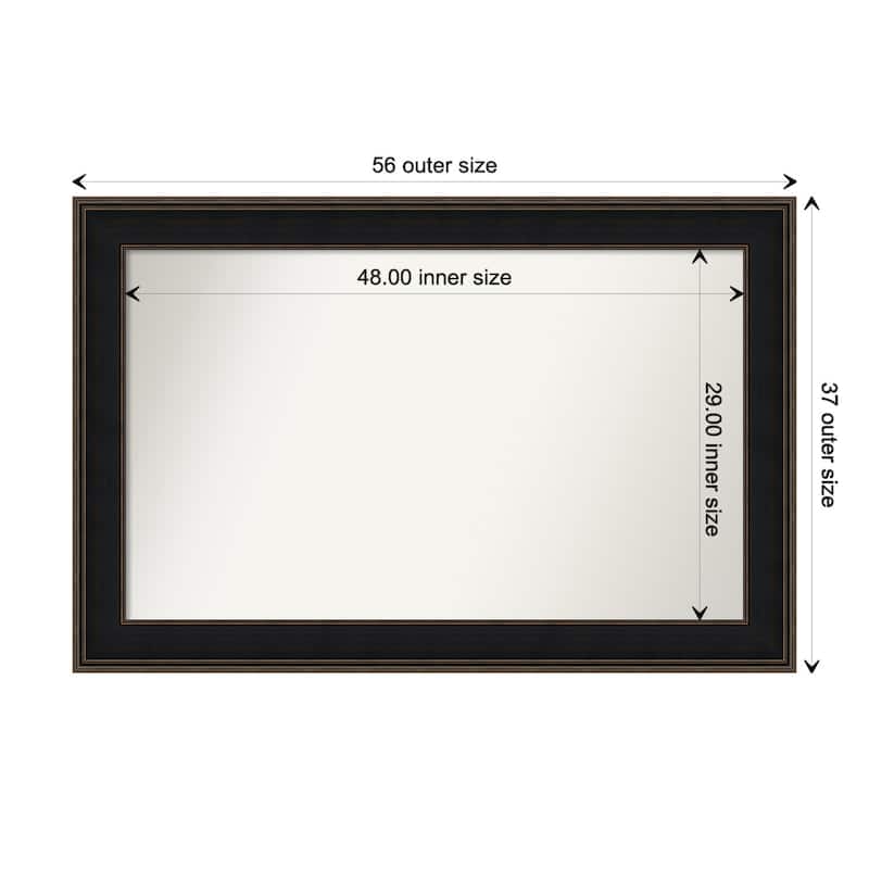 Wall Mirror Choose Your Custom Size-Oversized, Mezzanine Espresso Wood