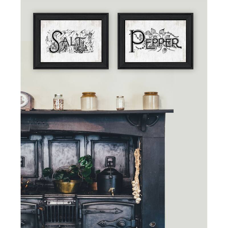 Trendy Decor 4U "Salt and Pepper" Printed Framed Wall Art by Lettered & Lined