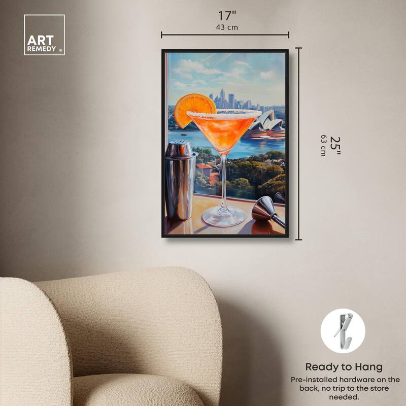 Classy Drink in Australia Canvas by Art Remedy