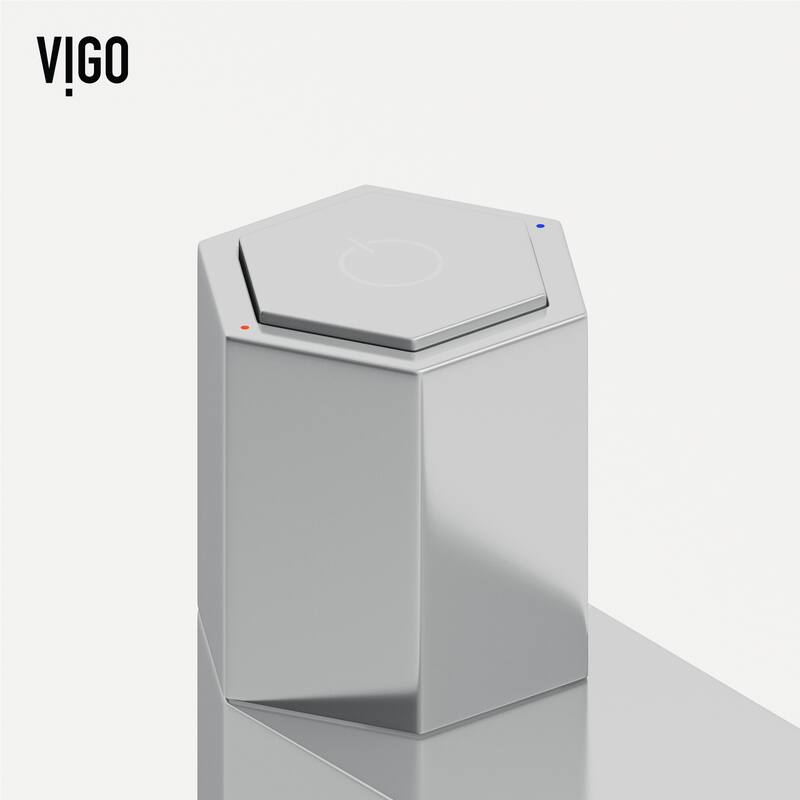 VIGO Nova 8" H Button Operated Single Hole Bathroom Faucet