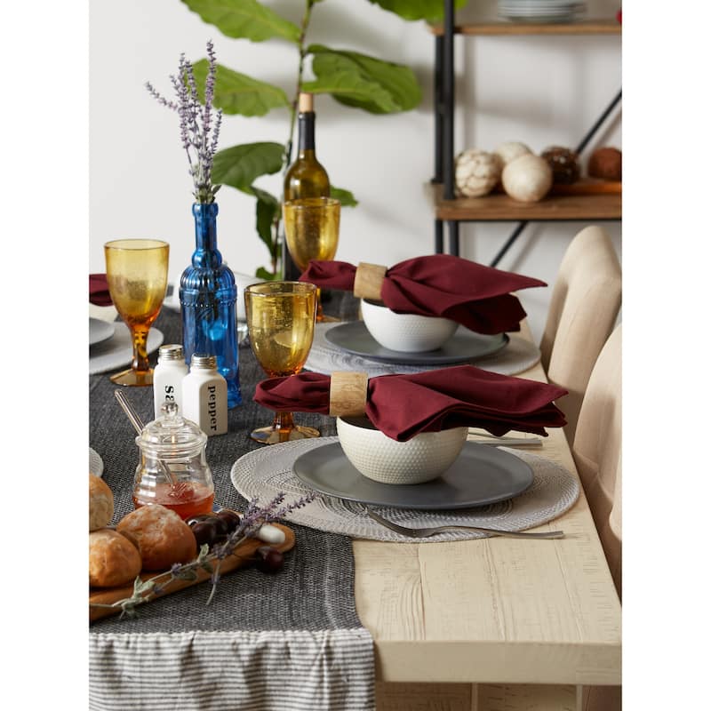 DII Honey Gold Floral Woven Round Placemat (Set of 6)