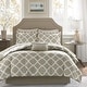 preview thumbnail 13 of 12, Madison Park Essentials Diablo Taupe Reversible Complete Comforter Set with Cotton Bed Sheets Twin XL