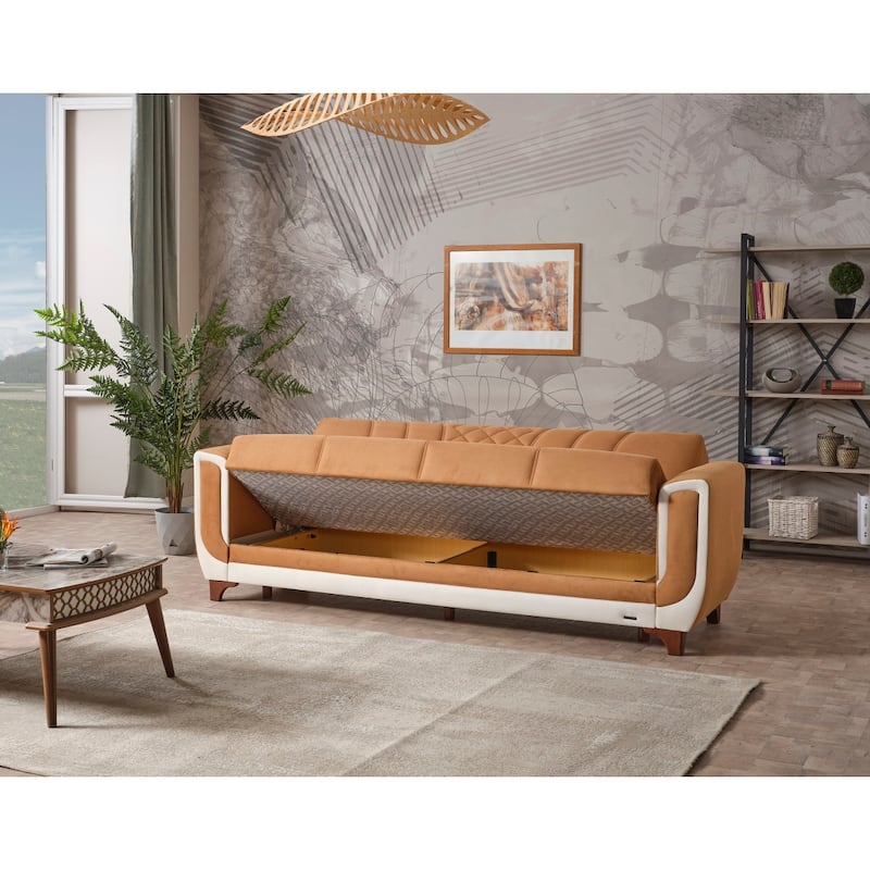 Dizza 91.7" Fabric Convertible Sleeper Sofa