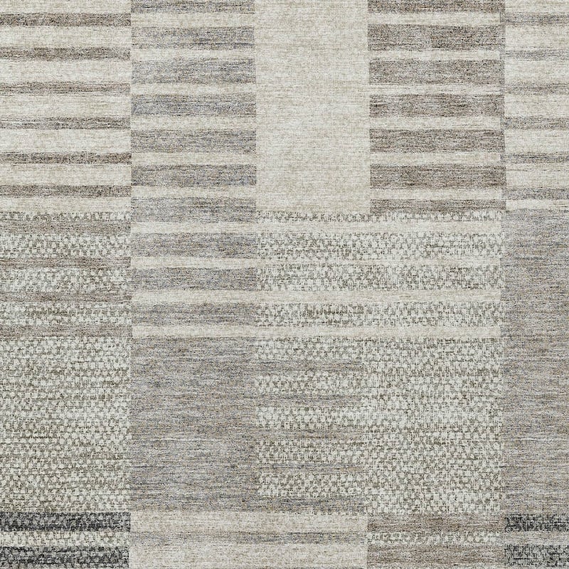 HomeRoots Striped Modern Rectangle Outdoor Rug