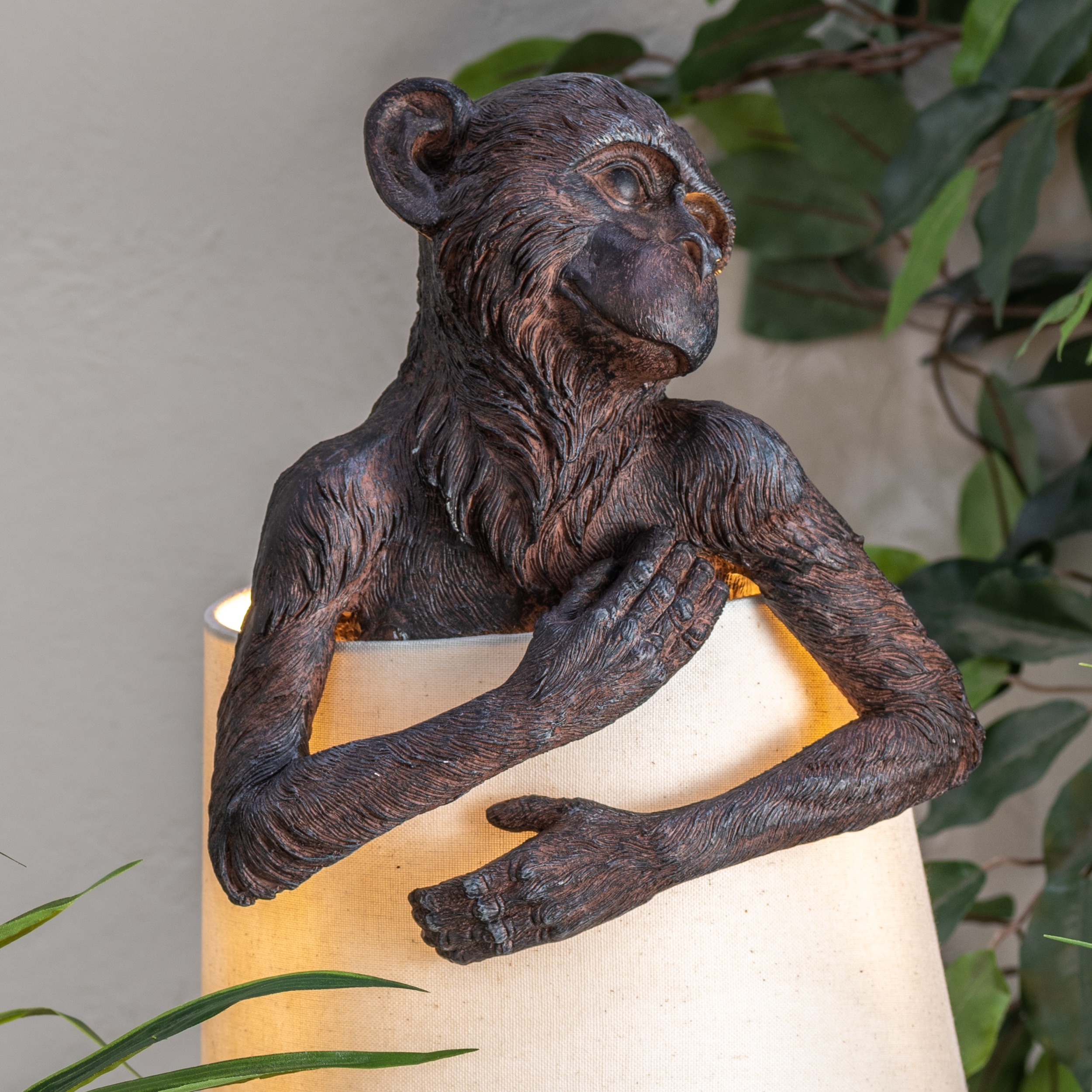 Resin monkey lamp online