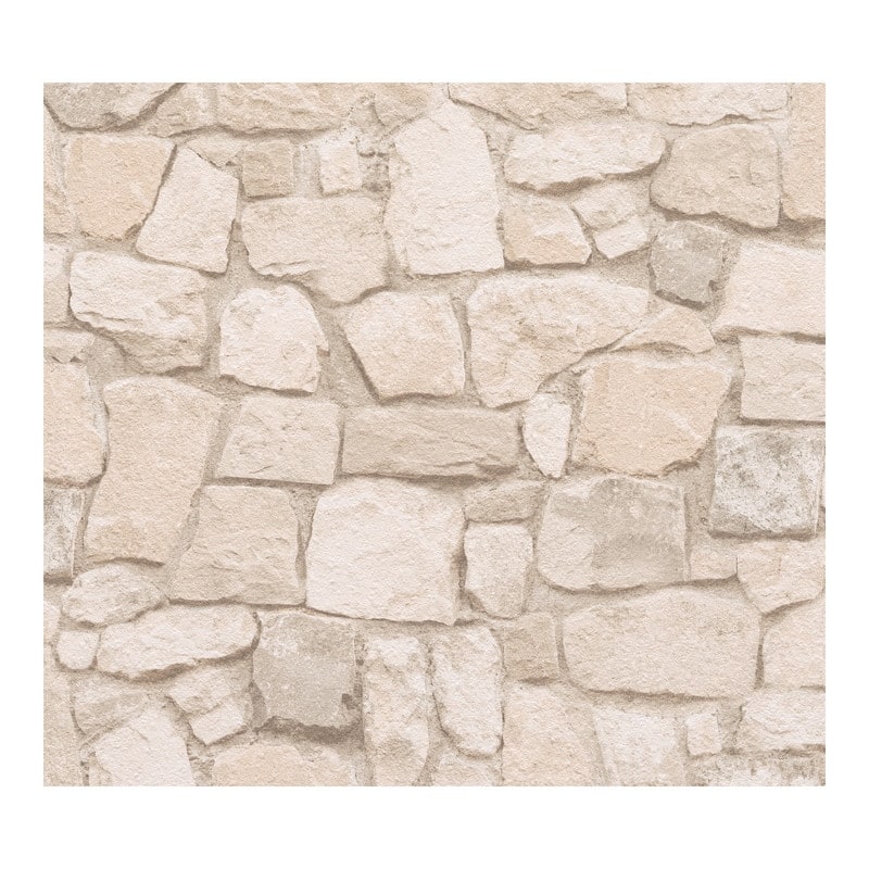 AS Creation Morris Beige Natural Stone Wallpaper - 20.9 x 396 x 0.025