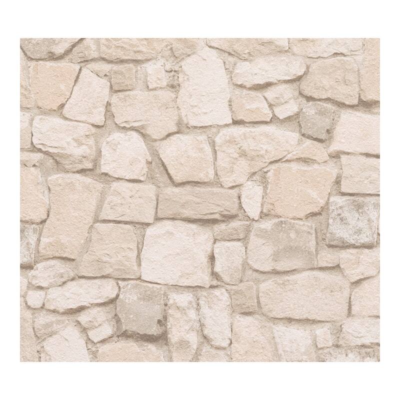AS Creation Morris Beige Natural Stone Wallpaper - 20.9 x 396 x 0.025