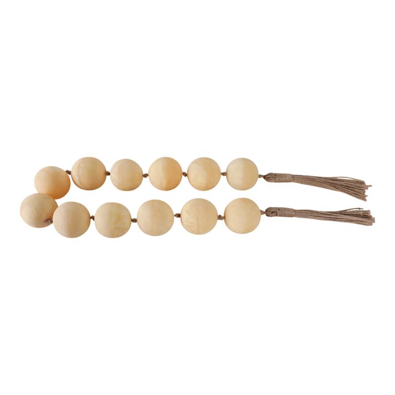 Resin Modern Decorative Beads with Jute Detailing and Textured Accents