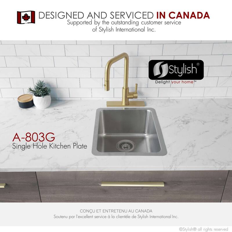 STYLISH Single Hole Kitchen Faucet Plate