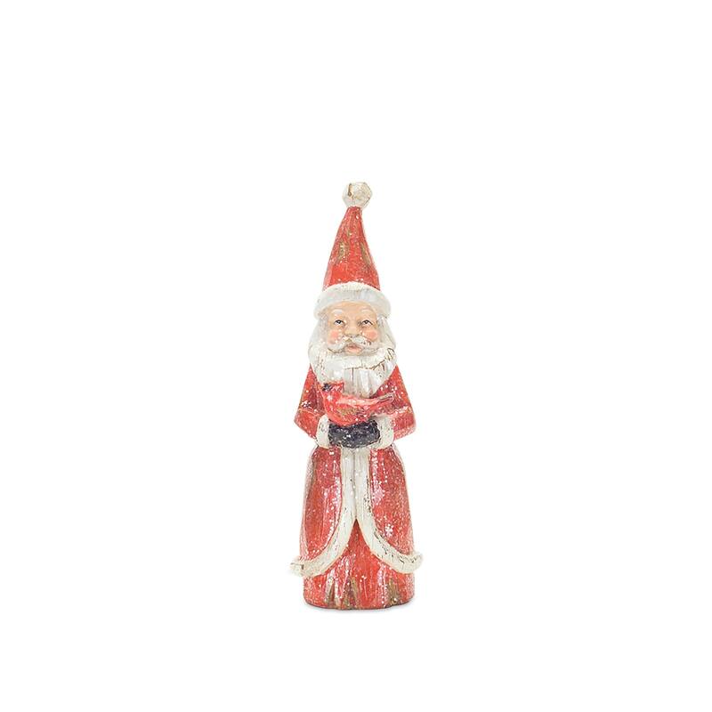 Smiling Santa Trio Christmas Figurines - 10.25" - Set of 3