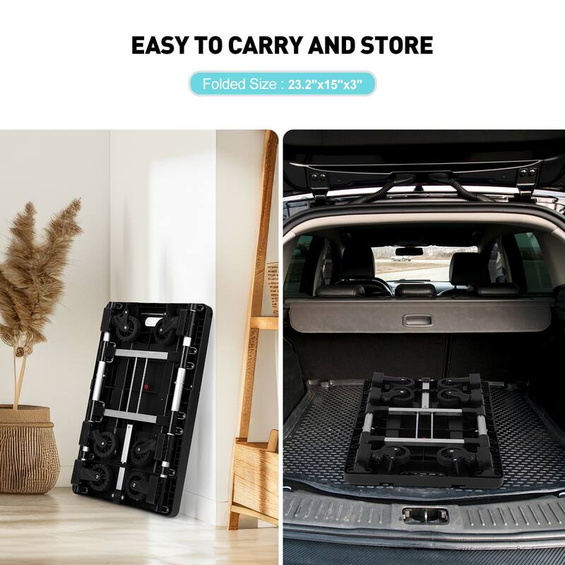 Heavy Duty Utility Cart 500 lbs Capacity Portable Foldable