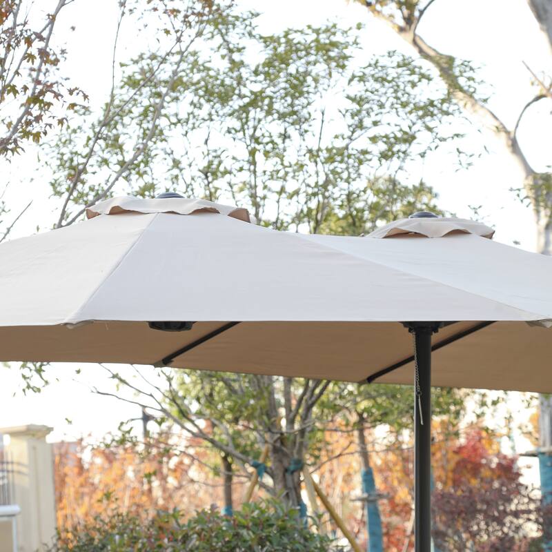 Discontinued Chichoice 14.8 Ft Double Sided Outdoor Umbrella with Crank