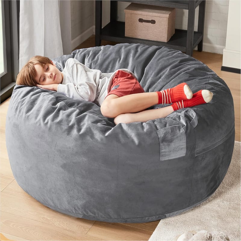 Bean Bag Chair, Oversized Beanbag for Gaming Reading Foam Filled Couch with Removable Cover for Living Room Bedroom College Dorm