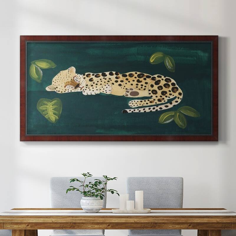 Lethargic Leopard II Premium Framed Canvas- Ready to Hang