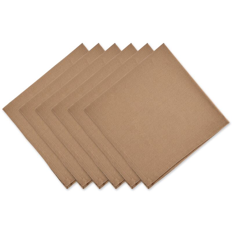 DII Solid Cotton Napkin Set/6 - Stone
