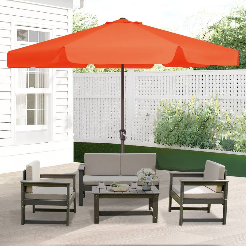 11ft Patio Market Umbrella with UV-Resistant and Sagging Edge Designed