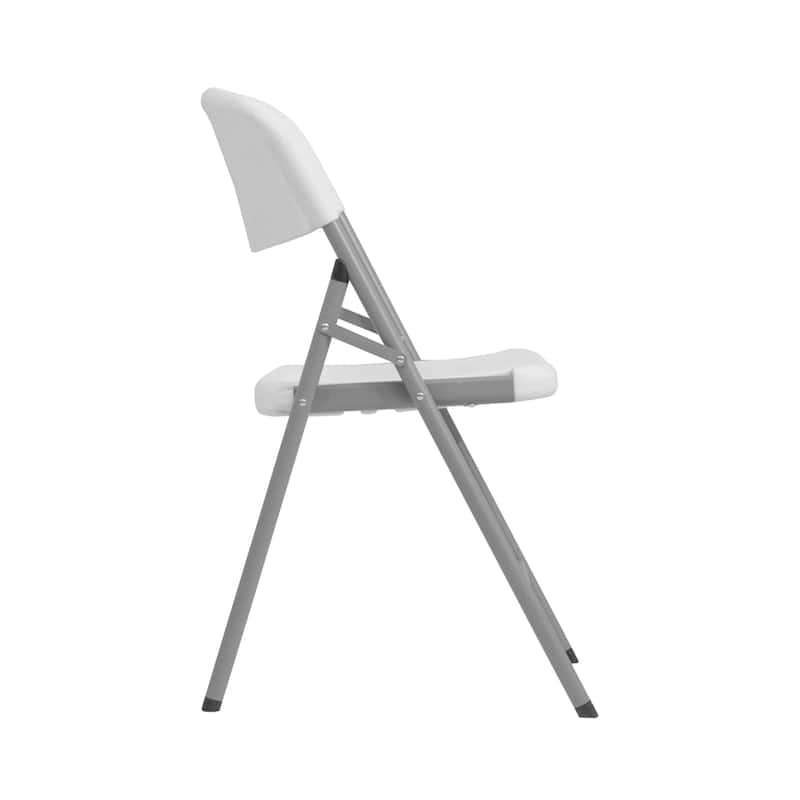 Indoor Outdoor Granite White Folding Chairs - Set of 4