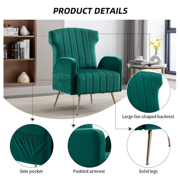 Fabric casual single person high backrest with side storage lazy