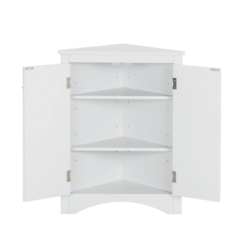 Triangle Bathroom Storage Cabinet with Adjustable Shelves