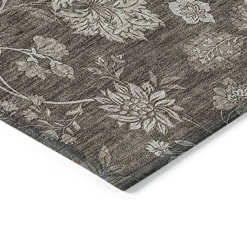 HomeRoots Floral Transitional Rectangle Outdoor Rug