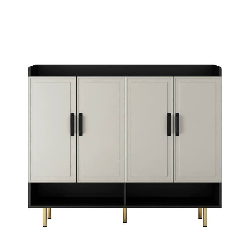 Sideboard,Shoe Cabinet w/4 Doors Large Shoe Storage Organizer Cabinet