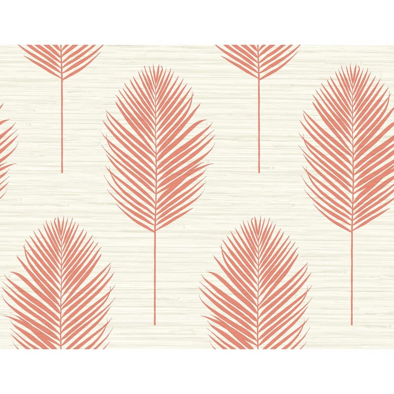 A-Street Prints Bali Coral Fern Wallpaper