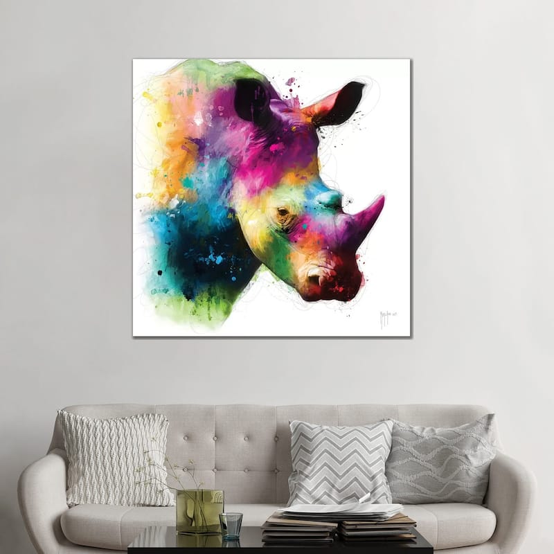 iCanvas "Rhinoceros" by Patrice Murciano Canvas Print