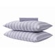 preview thumbnail 2 of 4, The Farmhouse by Rachel Ashwell Wide Ticking Stripe 4 Piece Sheet Set Full - White/Lavender