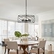 preview thumbnail 4 of 17, Bella Depot Industrial Black Metal Cage Dimmable Chandelier 70-Inch Adjustable Pendant Light for Kitchen Island, Hallway - 20"