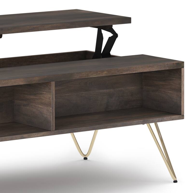 Moreno Rectangle Industrial Lift Top Coffee Table
