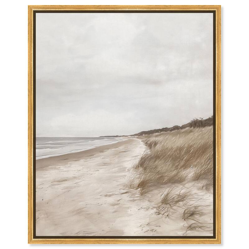 Coastal Calm Canvas by Art Remedy - 20" x 24" - Gold