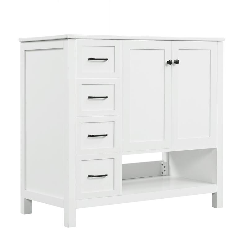 Sophisticated Bathroom Vanity with Multiple Storage Options and Durable Construction