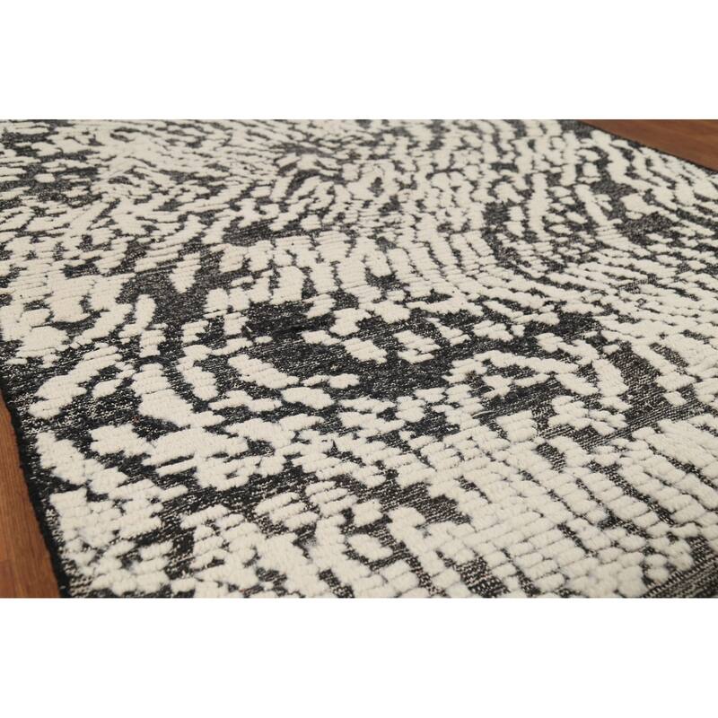 Abstract Moroccan Area Rug Handmade Wool Carpet - 5'0"x 7'11"