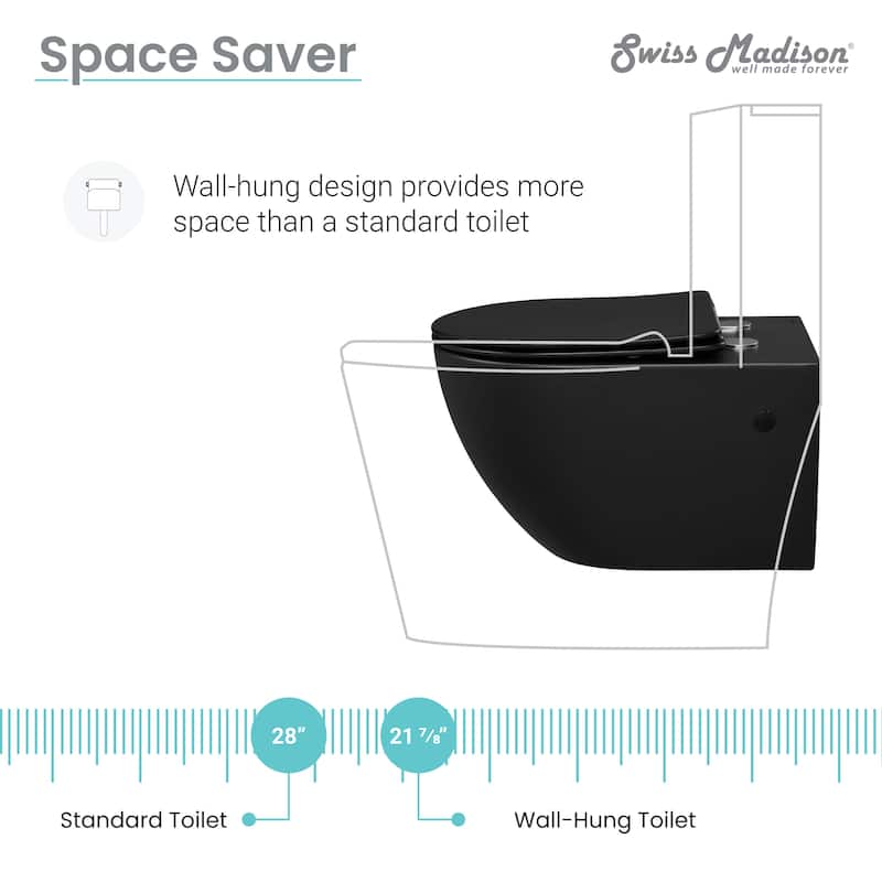 St. Tropez Wall Hung Toilet Bowl, White