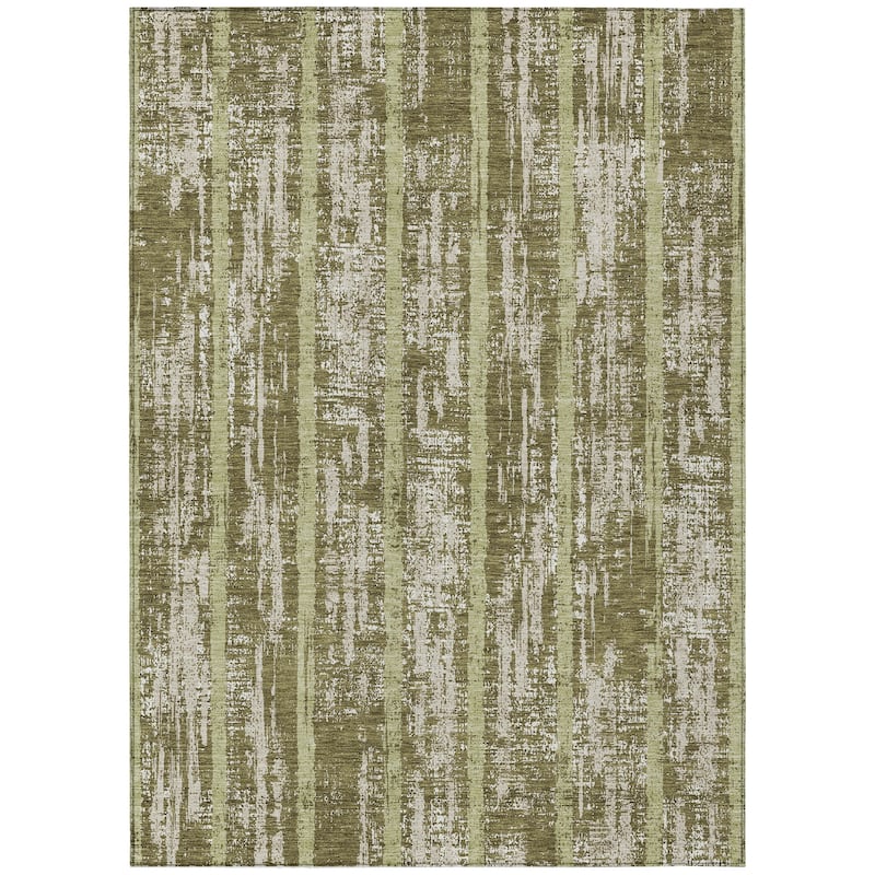 Machine Washable Indoor/ Outdoor Chantille Ombre Stripe Rug