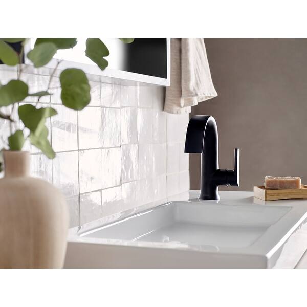 Shop Moen S6910 Doux 1 2 Gpm Single Hole Bathroom Faucet With Pop