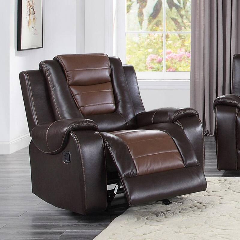 Faux Leather Manual Recliner for Living Room