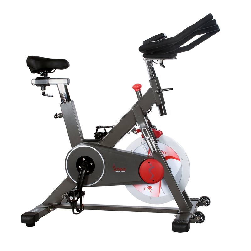 Sunny Health & Fitness Premium Magnetic Training Exercise Bike with Device Holder and Performance Monitor - SF-B1913 - Grey - 42L x 23.5W x 48H - Weights
