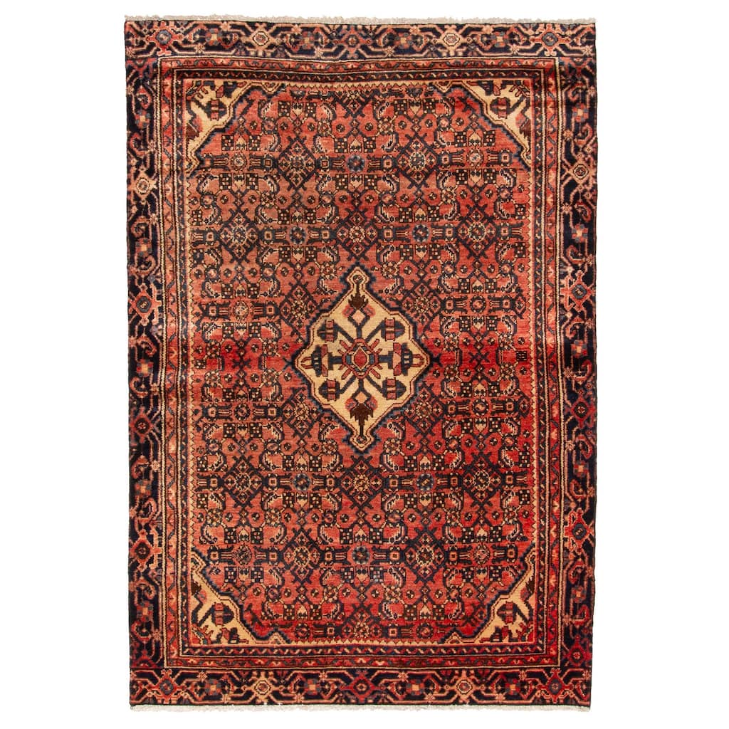 ECARPETGALLERY Hand-knotted Andelz Copper Wool Rug - 4'6 x 6'8
