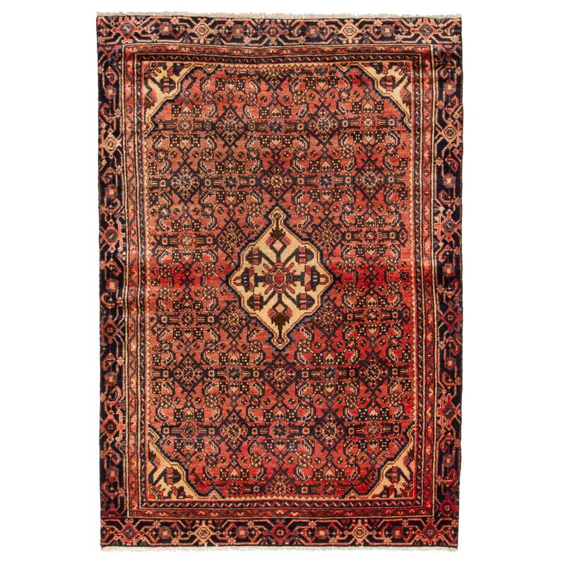 ECARPETGALLERY Hand-knotted Andelz Copper Wool Rug - 4'6 x 6'8