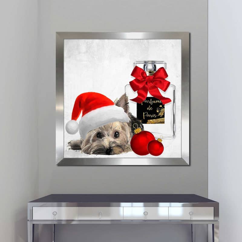 "Christmas Holiday Yorkie" by Jodi Print on Acrylic