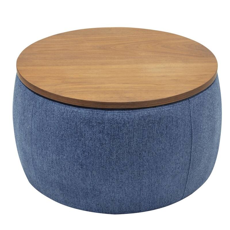 2in1 Round Storage Ottoman/Table